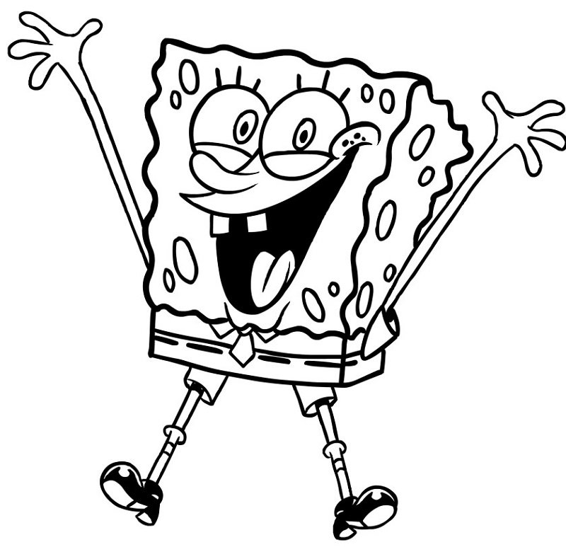 Губка Боб картинки раскраски
