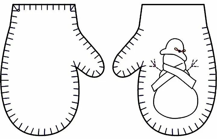 Варежки для вырезки