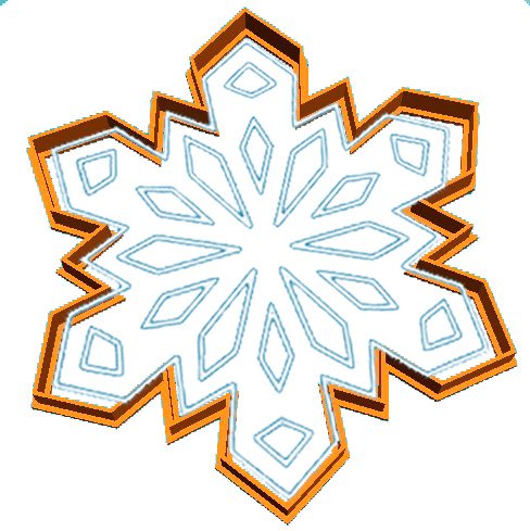 Трафарет снежинки для печенья