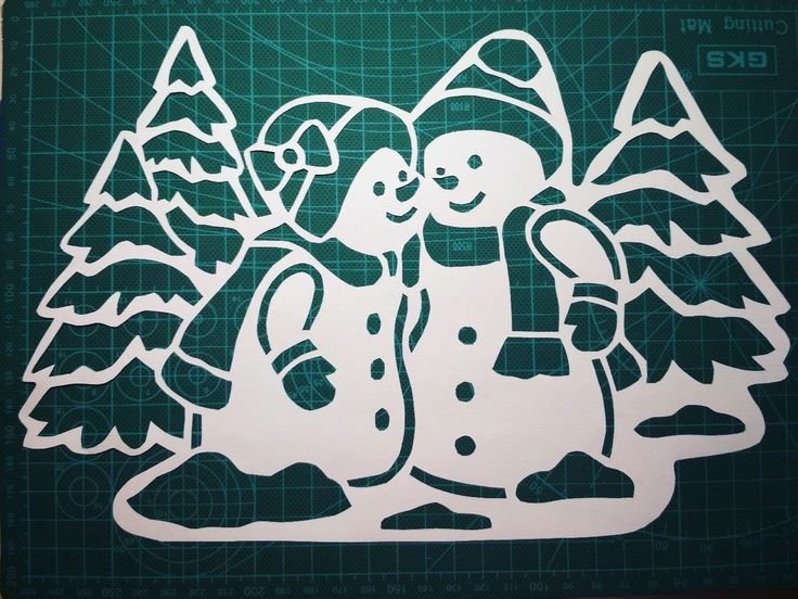 Трафареты на окна новогодние