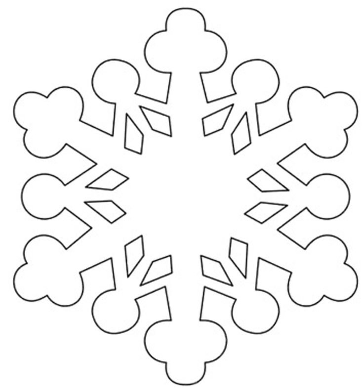 Снежинка раскраска