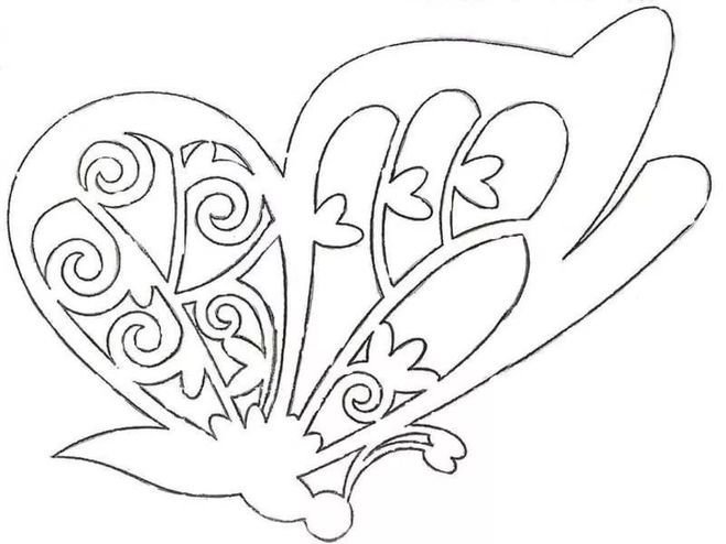 Бабочка шаблон для вырезания