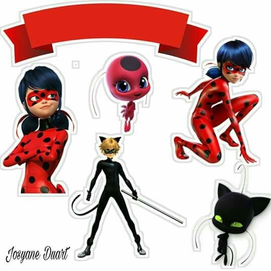 Топперы леди баг и супер кот для торта