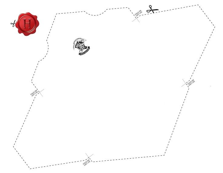 Конверт Гарри Поттеру из Хогвартса шаблон
