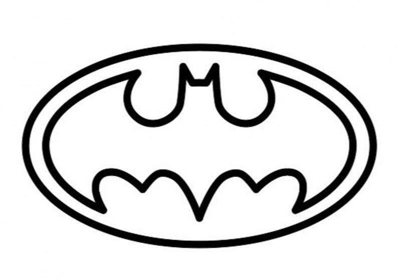 Значок Бэтмена раскраска