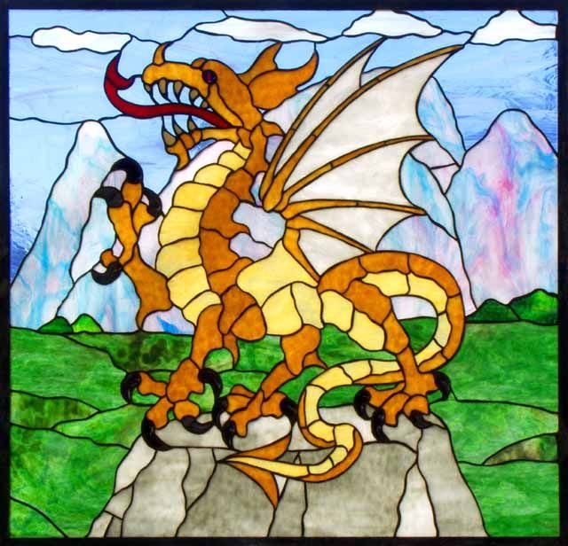 Тиффани витраж дракон