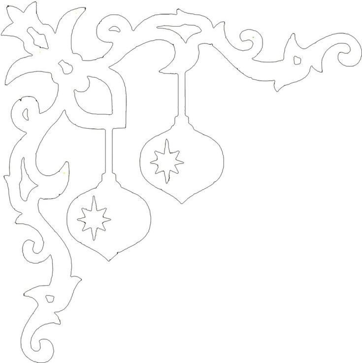 Трафареты на окна угловые