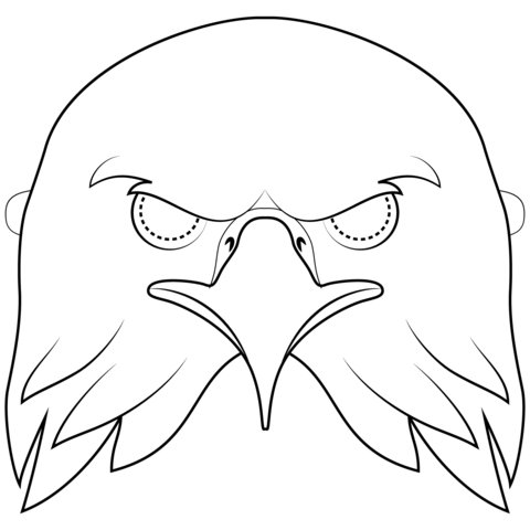 Маска птицы раскраска