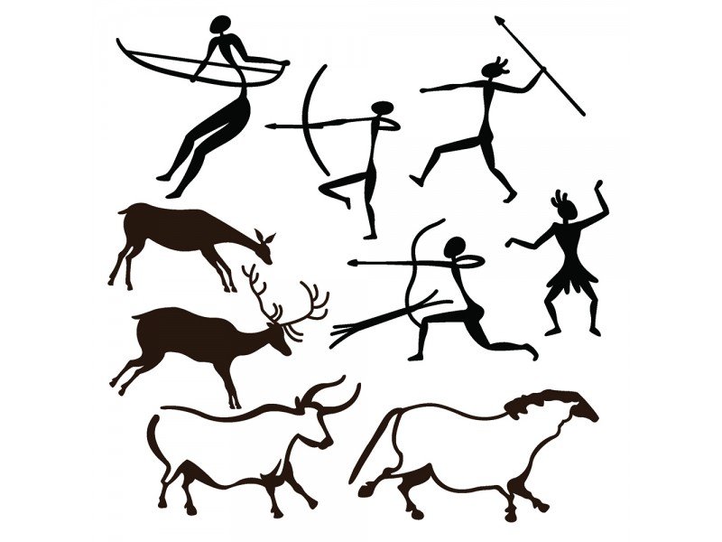 Наскальные рисунки первобытных людей рисунки