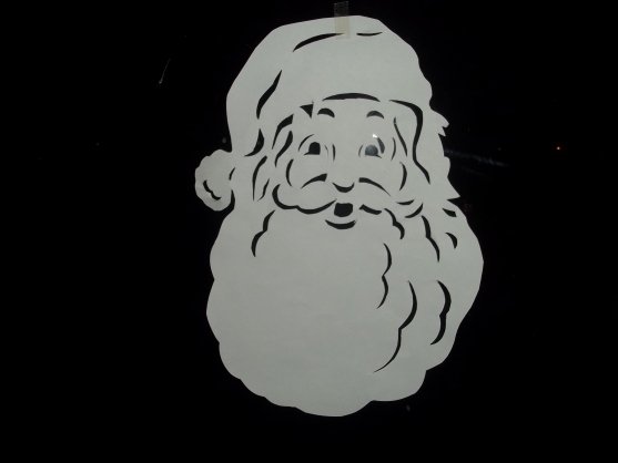 Трафарет Деда Мороза для вырезания