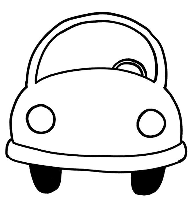 Трафарет автомобиля для детей