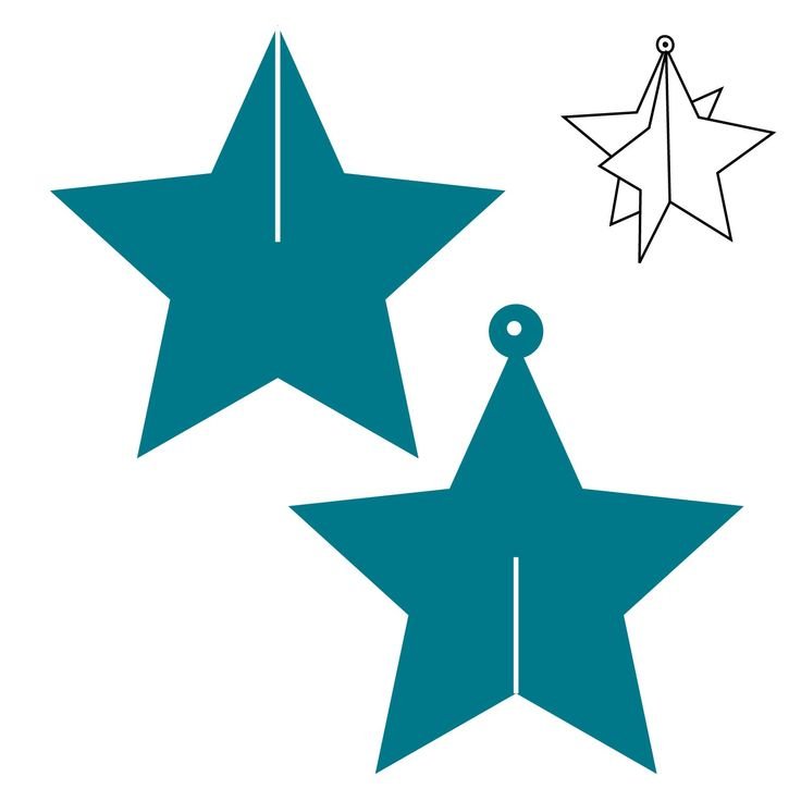 Новогодняя звезда трафарет