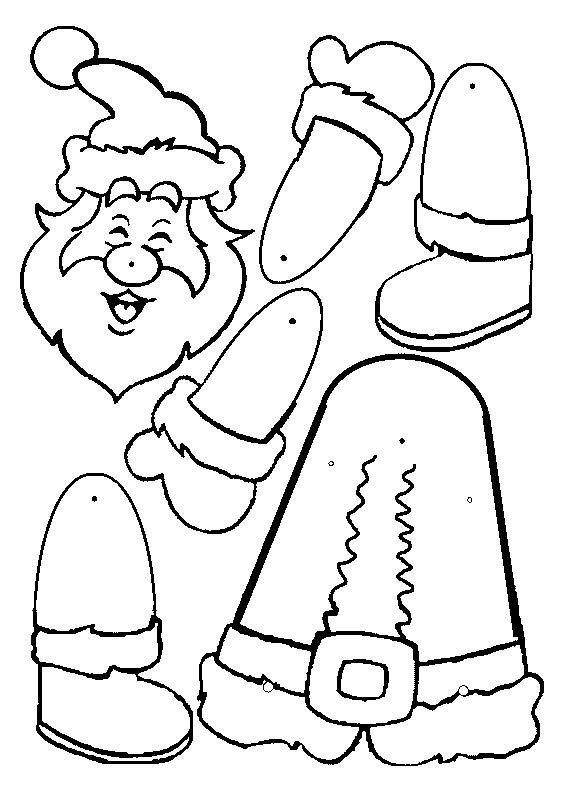 Поделка дед Мороз шаблон