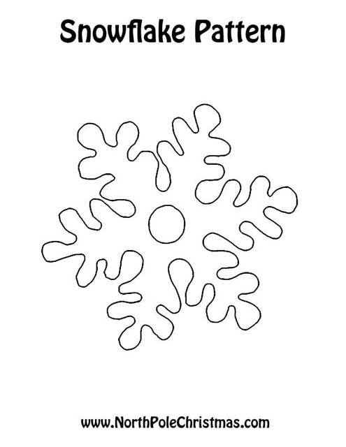 Трафарет снежинки для фоамирана