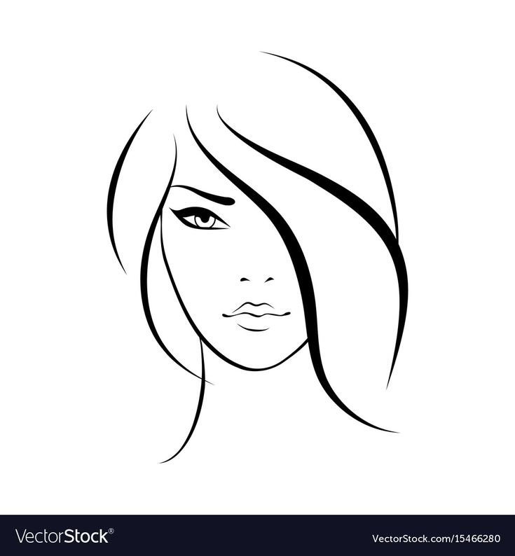 Силуэт женского лица