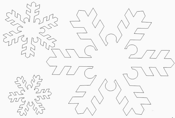 Трафарет снежинки из фоамирана