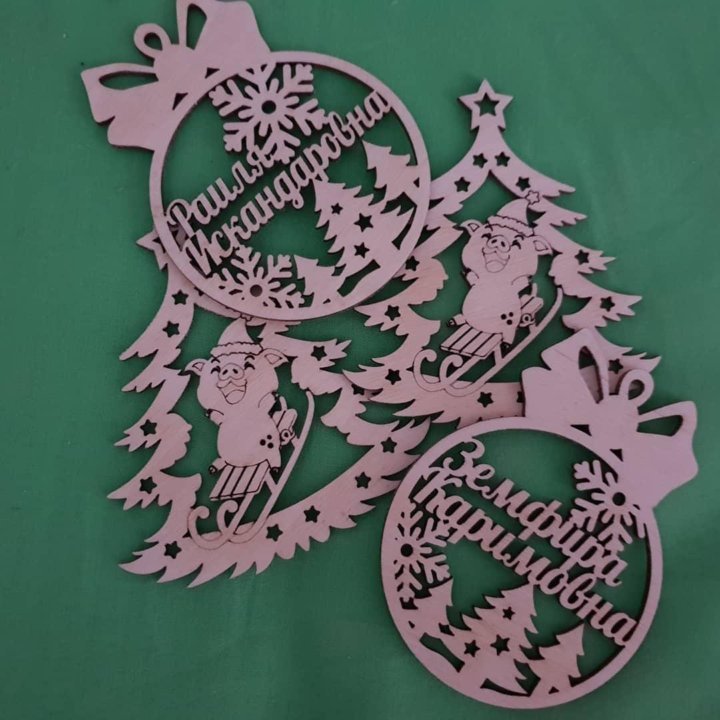 Новогодние шары лазерная резка