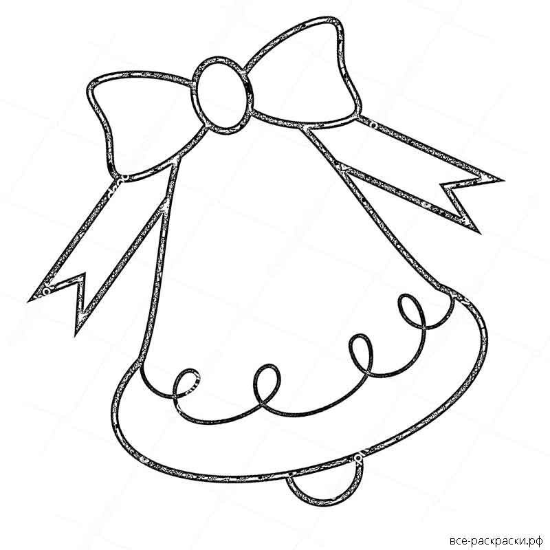 Колокольчик для раскрашивания детям