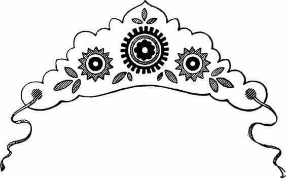 Кокошник трафарет