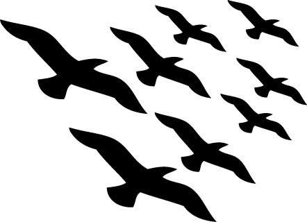 Трафарет птицы