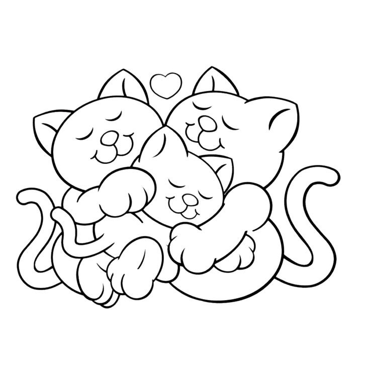 Котенок для раскрашивания