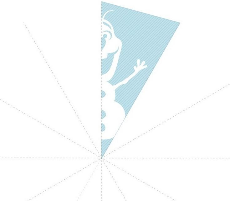 Снежинки для вырезания из бумаги трафареты Олаф