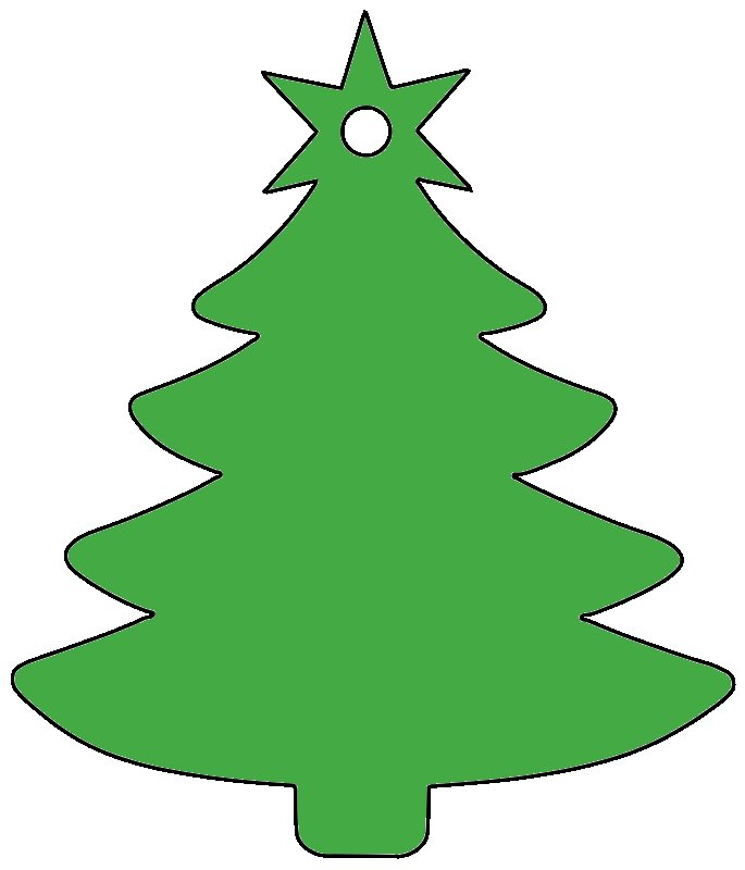 Елочка трафарет