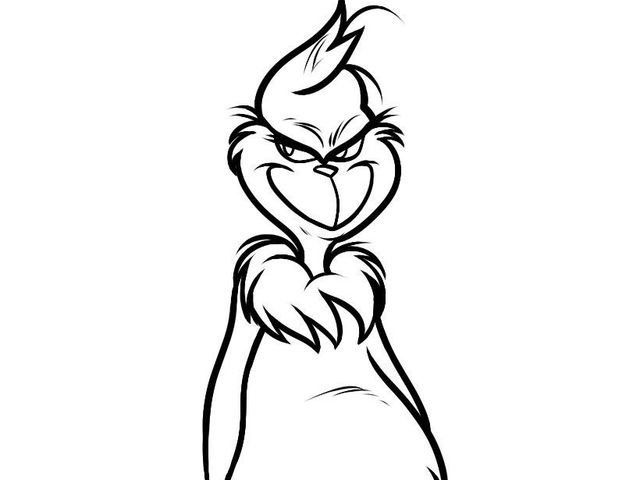 Раскраска Гринч похититель Рождества