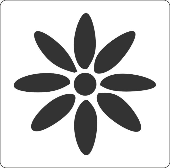 Ромашка трафарет для вырезания