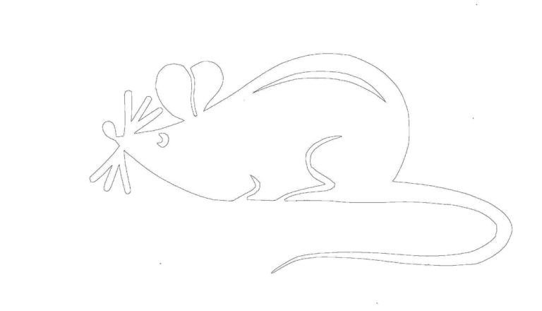 Мышь трафарет