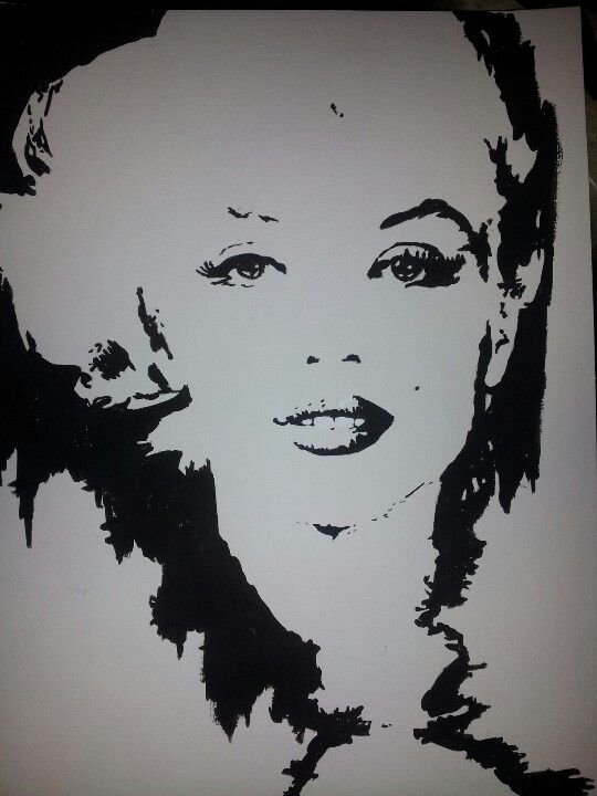 Мэрилин Монро трафарет на стену