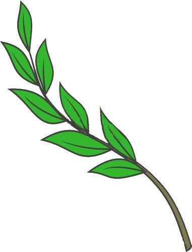 Ветка с листьями