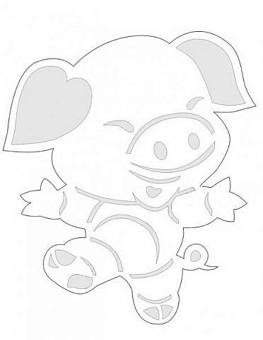 Вытынанка свинья