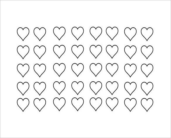 Маленькие сердечки распечатать