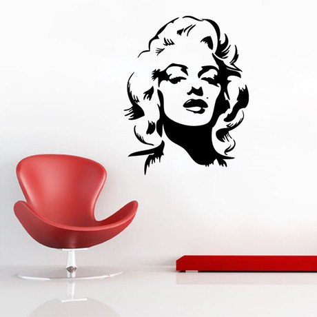 Мэрилин Монро трафарет на стену