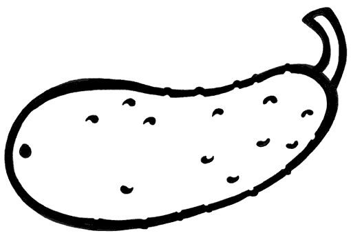 Огурец раскраска для детей