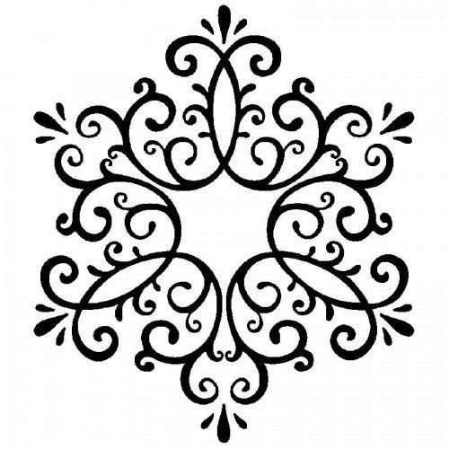 Трафарет вензеля для декора