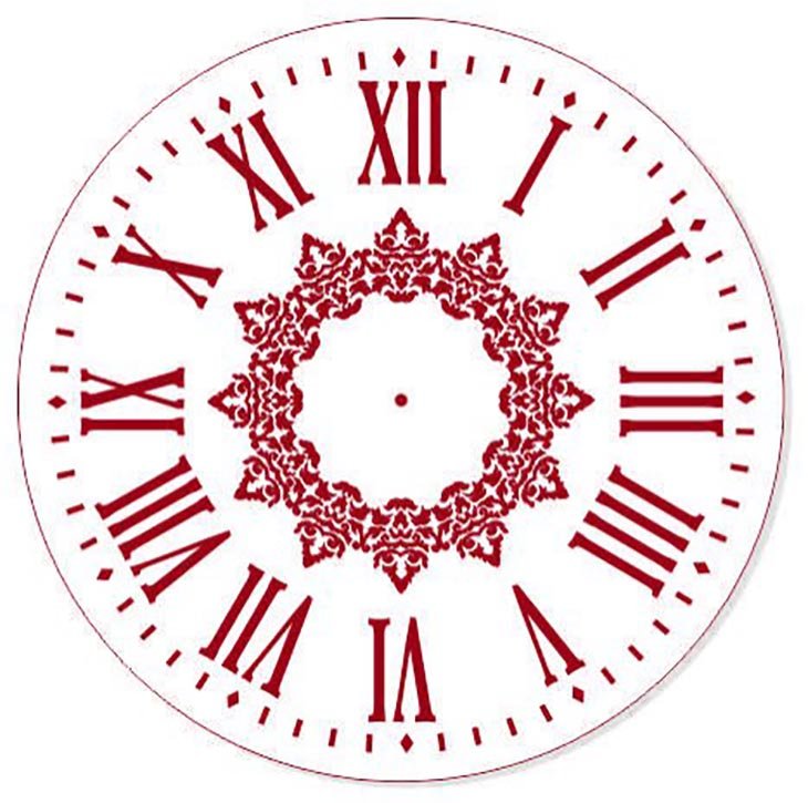 Трафарет часы