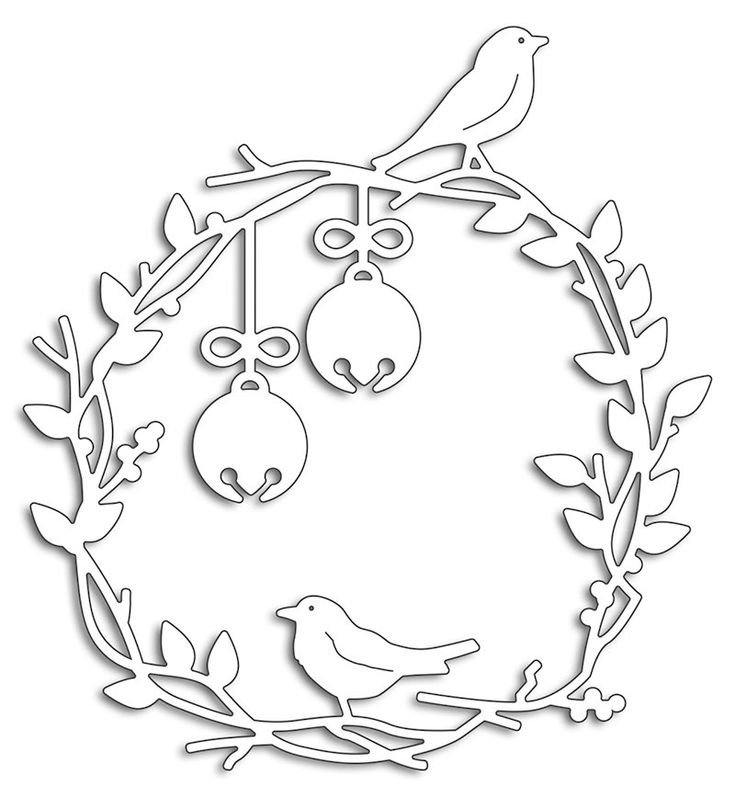 Новогодние вытанки на окна птички