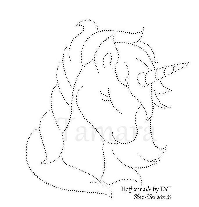 Рисование по точкам Единорог