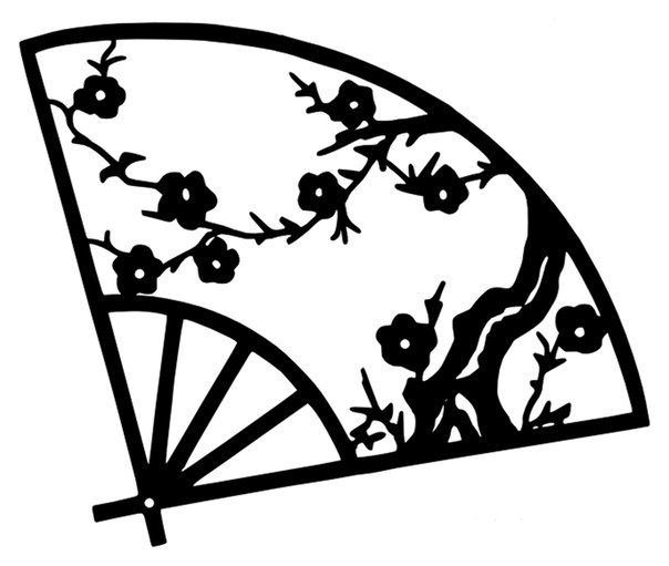 Японский веер раскраска для детей