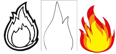 Огонь трафарет