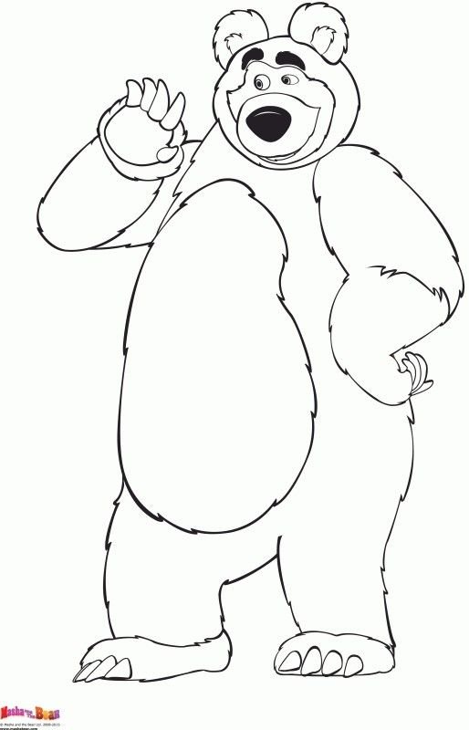 Раскраска. Медвежонок