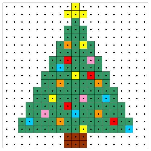 Елочка из мозаики