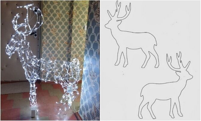 Олень из гирлянды своими руками