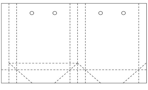 Подарочный пакет развертка