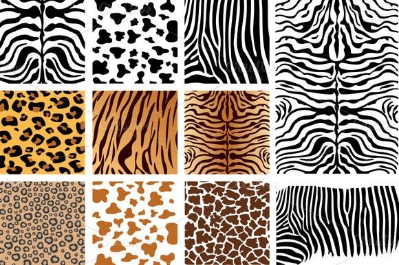 Трафарет на звериный принт