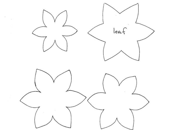 Шаблон цветов для вырезания из бумаги