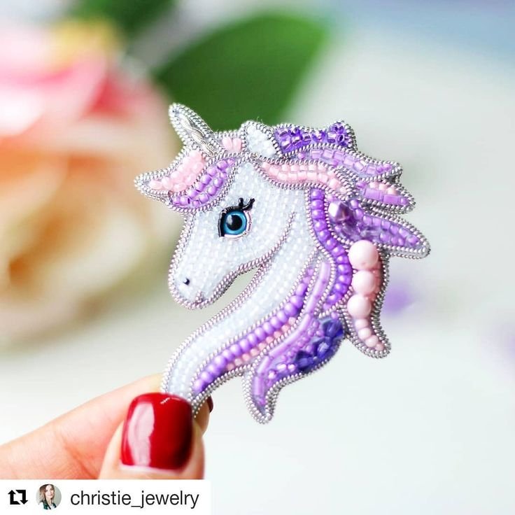 Брошь Единорог sunlight