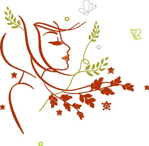 Лицо девушки осень